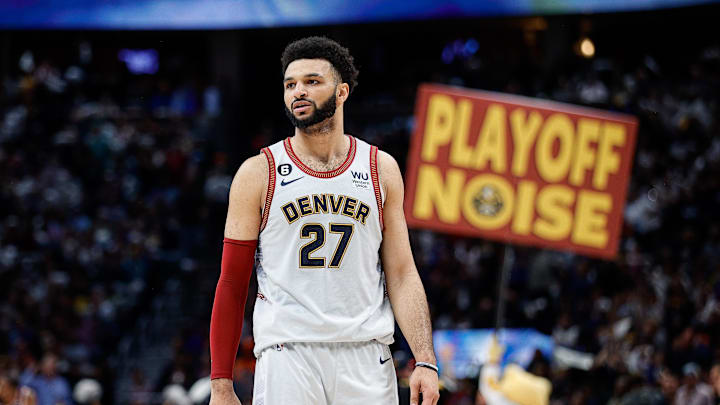 May 9, 2023; Denver, Colorado, USA; Denver Nuggets guard Jamal Murray (27) in the fourth quarter against the Phoenix Suns during game five of the 2023 NBA playoffs at Ball Arena. Mandatory Credit: Isaiah J. Downing-Imagn Images