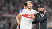 VfB-Coach Sebastian Hoeneß (rechts)