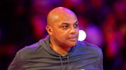 Jan 21, 2023; Phoenix, Arizona, USA; Phoenix Suns former player Charles Barkley in attendance at Footprint Center. Mandatory Credit: Mark J. Rebilas-Imagn Images