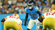 Tennessee Titans linebacker James Williams against the San Francisco 49ers. Mandatory Credit: Steve Roberts-Imagn Images