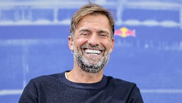 Klopp was being presented in his new role at Red Bull