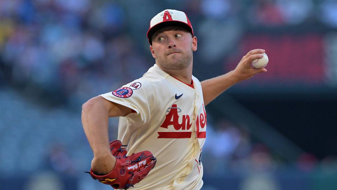 May 19, 2026; Anaheim, California, USA; Los Angeles Angels starting pitcher Reid Detmers (48) delivers to the plate in the first inning against the Athletics at Angel Stadium. May 19, 2026; Anaheim, California, USA; Los Angeles Angels starting pitcher Reid Detmers (48) delivers to the plate in the first inning against the Athletics at Angel Stadium.