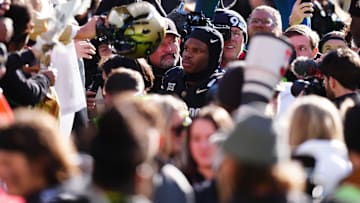 Travis Hunter's viral postgame moment after the Oklahoma State game was finally addressed during a podcast appearance