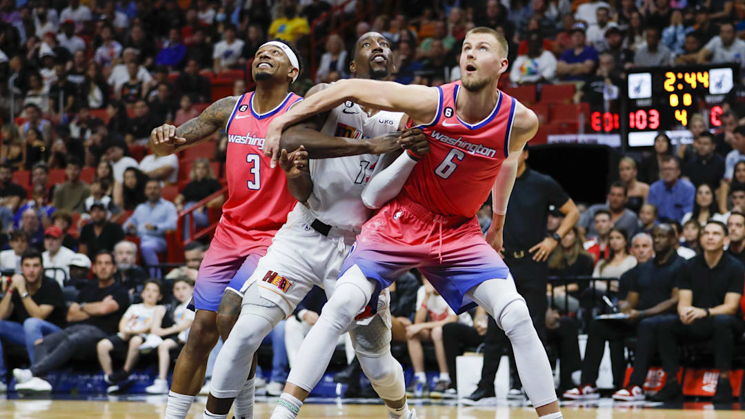 Kristaps Porzingis and Bradley Beal. Kristaps Porzingis and Bradley Beal.