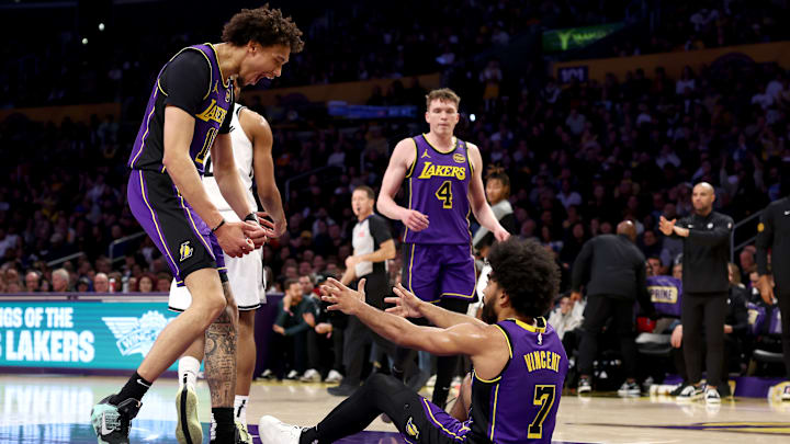There's a decent chance that all three Lakers in this picture will be playing for another team next season