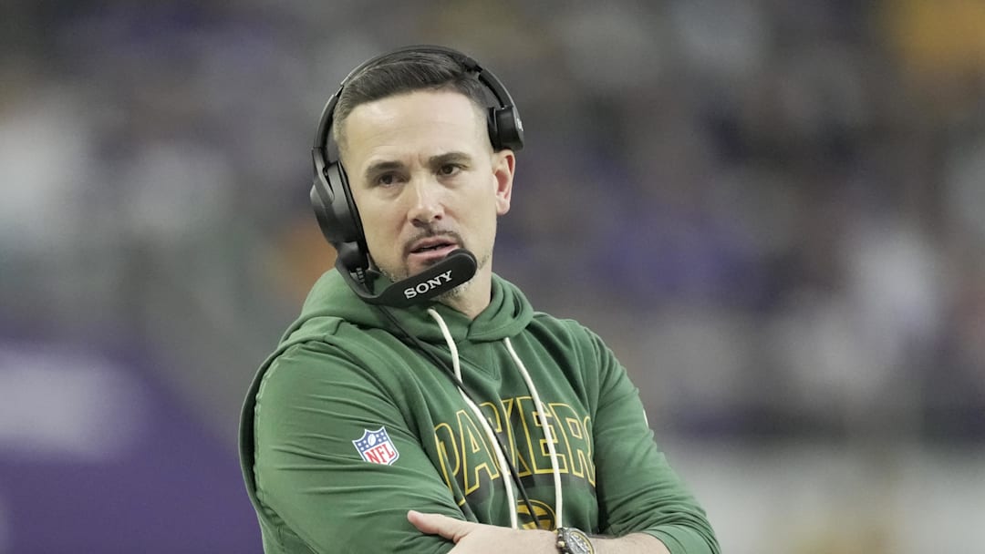 Jan 4, 2026; Minneapolis, Minnesota, USA; Green Bay Packers head coach Matt Lafleur is shown during the first quarter of their game against the Minnesota Vikings at U.S. Bank Stadium. Mandatory Credit: Mark Hoffman-USA TODAY Network via Imagn Images Jan 4, 2026; Minneapolis, Minnesota, USA; Green Bay Packers head coach Matt Lafleur is shown during the first quarter of their game against the Minnesota Vikings at U.S. Bank Stadium. Mandatory Credit: Mark Hoffman-USA TODAY Network via Imagn Images