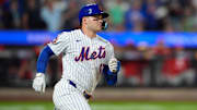 New York Mets catcher Luis Torrens (13) rounds the bases after hitting a three run home run against the Philadelphia Phillies during the seventh inning at Citi Field. 