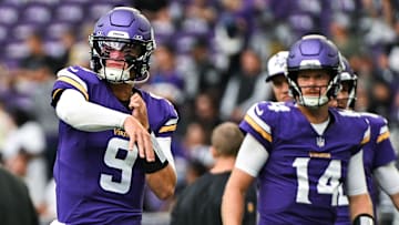Minnesota Vikings QBs J.J. McCarthy and Sam Darnold