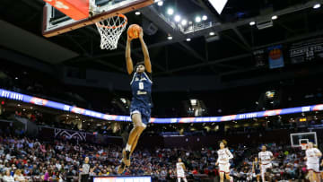 St. John Bosco's (Calif.) Brandon McCoy Jr. dunks the ball as the Braves take on the Central Bulldogs during the 39th Annual Bass Pro Shops Tournament of Champions at Great Southern Bank Arena on Thursday, Jan. 11, 2024.