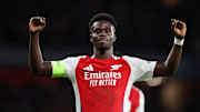 Bukayo Saka, auteur du deuxième but d'Arsenal face au PSG