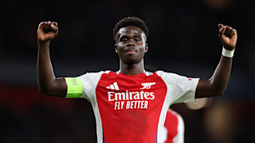 Bukayo Saka, auteur du deuxième but d'Arsenal face au PSG