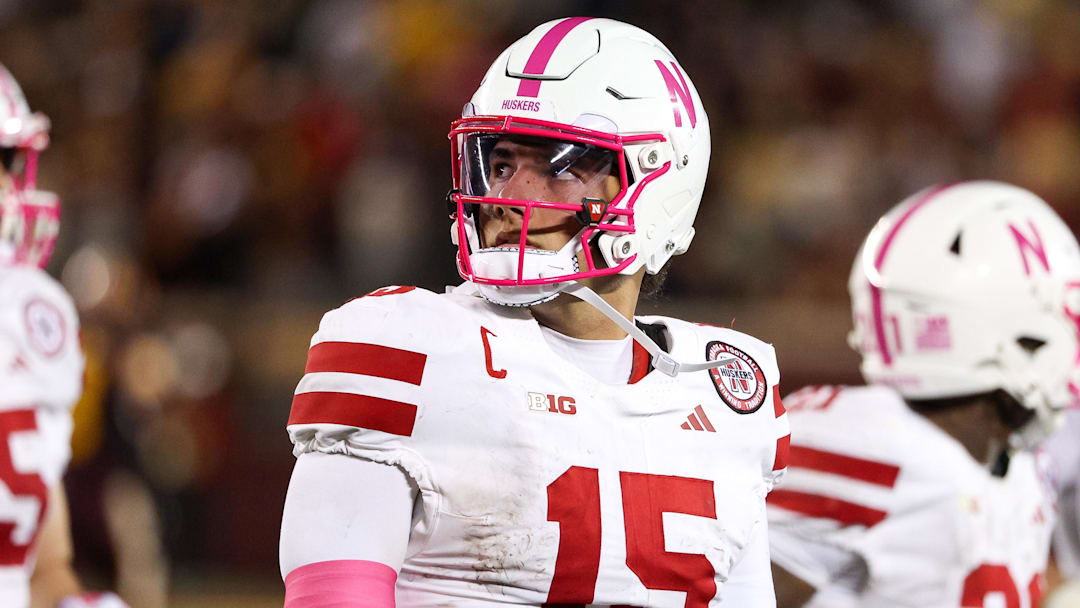 Nebraska Cornhuskers quarterback Dylan Raiola (15)