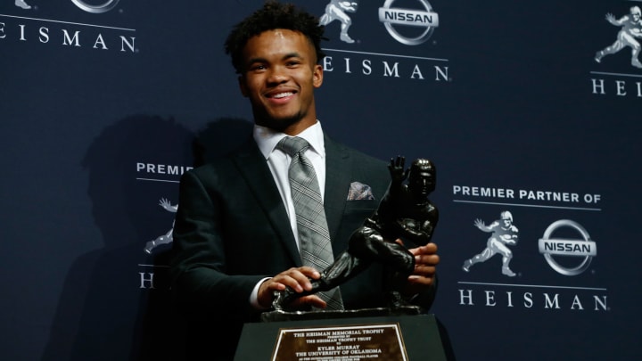 The most recent Big 12 Heisman Trophy winner, Oklahoma quarterback Kyler Murray in 2018