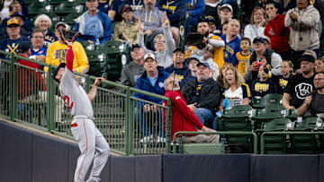 Right fielder Wilyer Abreu makes an impressive catch for the Boston Red Sox versus the Milwaukee Brewers.