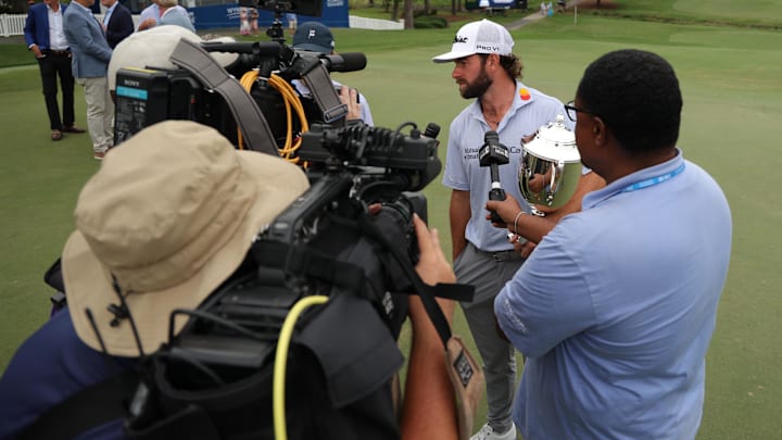 Cameron Young's maiden PGA Tour win at the Wyndham Championship was part of CBS's strong season-long ratings of the PGA Tour. 