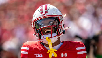 Wisconsin Will Pauling (6) reacts after an incomplete pass to him in the end zone during the game against Alabama at Camp Randall Stadium in Madison, Wis. on Saturday, September 14, 2024.