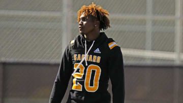 Saguaro defensive back Dajon Hinton (20) during a spring practice at Saguaro High School in Scottsdale on April 25, 2023.

High School Football Saguaro Spring Football