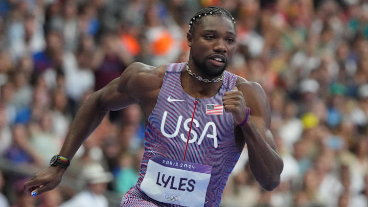 Lyles won the 100 meters and finished third in the 200 at the 2024 Summer Olympics.