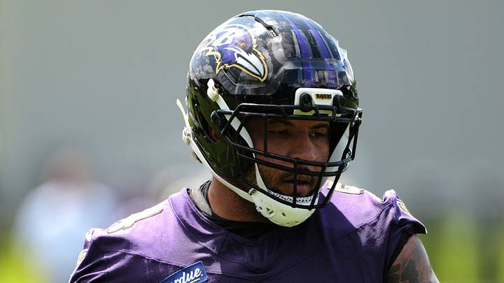 Baltimore Ravens center Jovaughn Gwyn Mandatory Credit: Mitch Stringer-Imagn Images