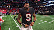 Michael Penix Jr. after the Falcons' 34–7 win over the Giants on Dec. 22, 2024.