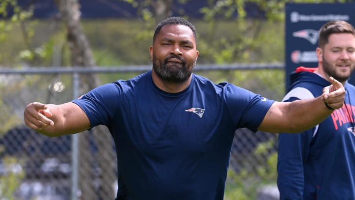 May 11, 2024; Foxborough, MA, USA; New England Patriots head coach Jerod Mayo arrives at the practice fields at the New England Patriots rookie camp at Gillette Stadium.  Mandatory Credit: Eric Canha-USA TODAY Sports