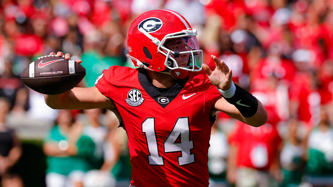 Gunner Stockton throwing in the win Marshall v Georgia