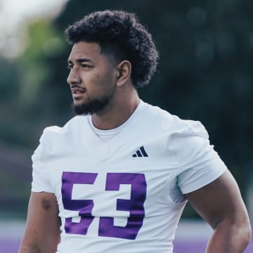 Paki Finau missed at least one spring practice after getting dinged up.