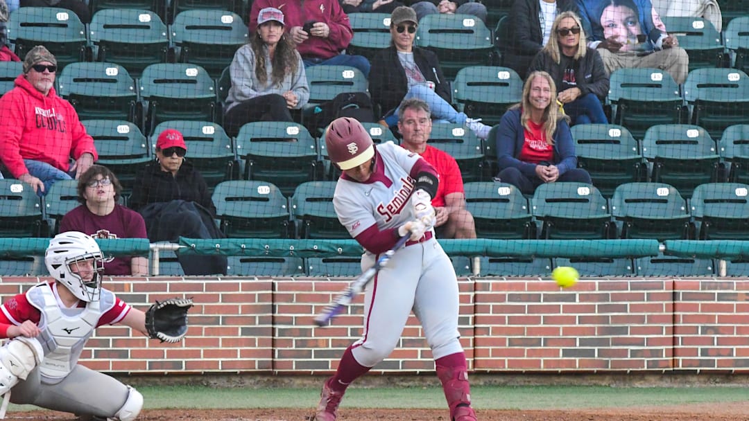 Florida State softball swept Nicholls 5-4, 8-0, in a doubleheader Saturday, Feb. 24, 2024 during the Dugout Club Classic at JoAnne Graf Field. Florida State softball swept Nicholls 5-4, 8-0, in a doubleheader Saturday, Feb. 24, 2024 during the Dugout Club Classic at JoAnne Graf Field.