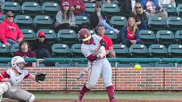 Florida State softball swept Nicholls 5-4, 8-0, in a doubleheader Saturday, Feb. 24, 2024 during the Dugout Club Classic at JoAnne Graf Field.