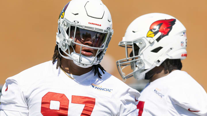 Jun 10, 2025; Tempe, AZ, USA; Arizona Cardinals defensive lineman Walter Nolen III (97) during minicamp at the teams Arizona Cardinals Training Facility. Mandatory Credit: Mark J. Rebilas-Imagn Images Jun 10, 2025; Tempe, AZ, USA; Arizona Cardinals defensive lineman Walter Nolen III (97) during minicamp at the teams Arizona Cardinals Training Facility. Mandatory Credit: Mark J. Rebilas-Imagn Images