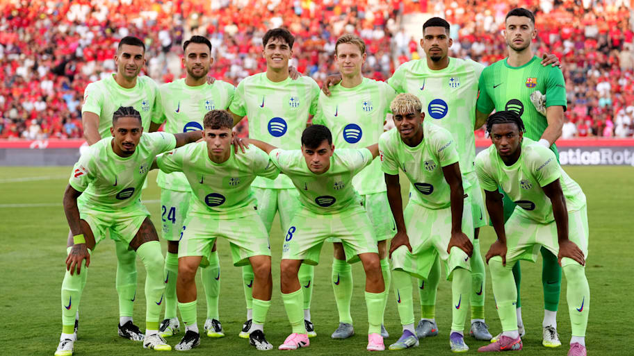 Barcelona made their season debut wearing their 2024–25 third kit. | Alex Caparros/Getty Images