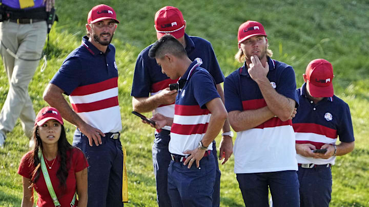 The U.S. Ryder Cup team, pictured in the final round last year in Rome, will undoubtedly face questions around money if not victorious at Bethpage in 2025. The U.S. Ryder Cup team, pictured in the final round last year in Rome, will undoubtedly face questions around money if not victorious at Bethpage in 2025.