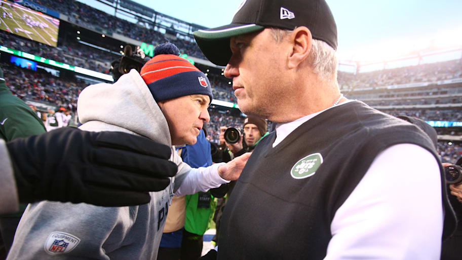 Former New England Patriots coach Bill Belichick and former Jets coach Rex Ryan