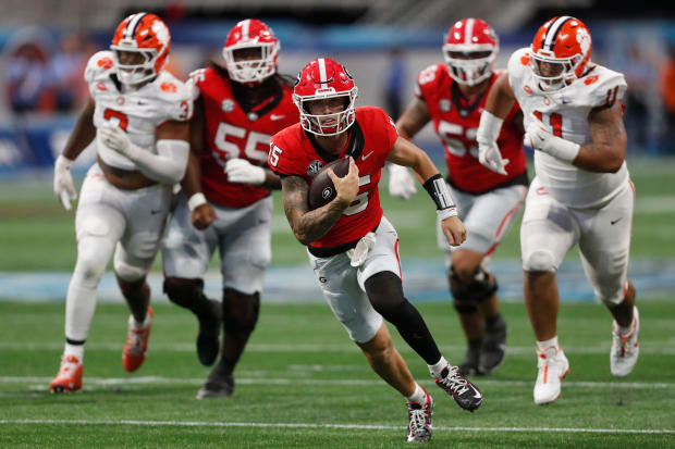 Beck runs the ball during the second half.