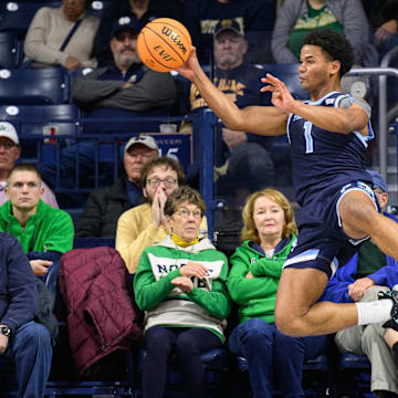 Former Citadel Bulldogs guard AJ Smith (1) has heard from the Gonzaga Bulldogs via the transfer portal.