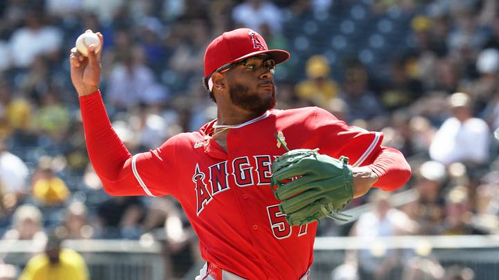 Sep 6, 2026; Pittsburgh, Pennsylvania, USA;  Los Angeles Angels pitcher Walbert Urena (57) pitches against the Pittsburgh Pirates during the first inning at PNC Park.  Mandatory Credit: Charles LeClaire-Imagn Images