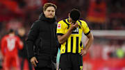 Edin Terzic (l.) und Jude Bellingham (r.)