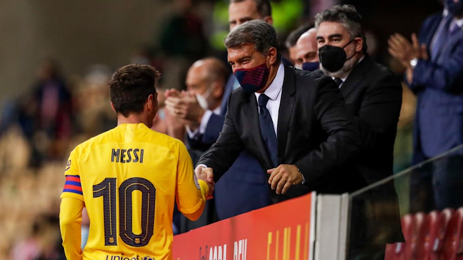 Lionel Messi, Joan Laporta