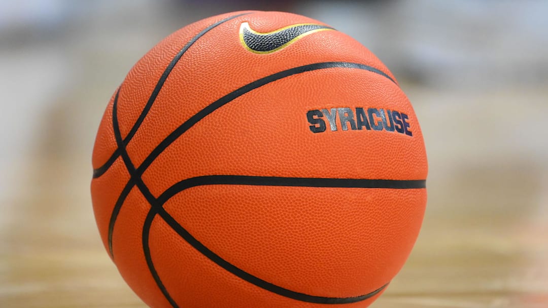 Dec 11, 2025; Syracuse, New York, USA; General view of a Nike Syracuse Orange basketball during the second half of the game against the Saint Joseph's Hawks at the JMA Wireless Dome. Mandatory Credit: Rich Barnes-Imagn Images Dec 11, 2025; Syracuse, New York, USA; General view of a Nike Syracuse Orange basketball during the second half of the game against the Saint Joseph's Hawks at the JMA Wireless Dome. Mandatory Credit: Rich Barnes-Imagn Images