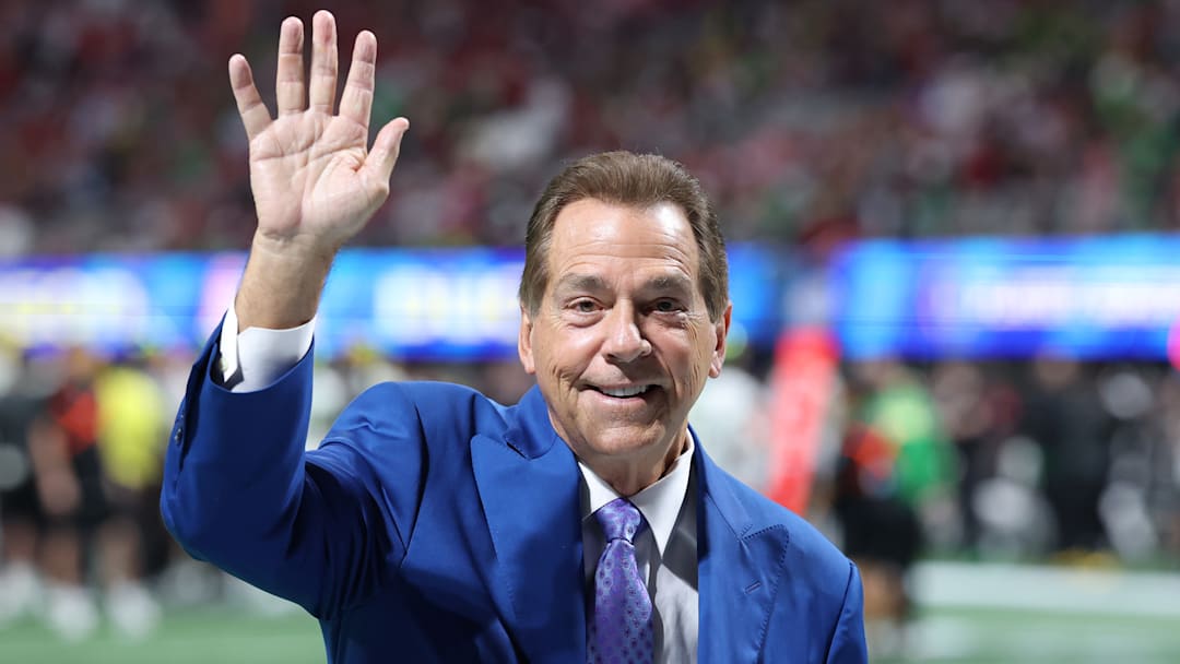 Nick Saban, College Football Playoff Semifinal - Chick-fil-A Peach Bowl: Oregon v Indiana Nick Saban, College Football Playoff Semifinal - Chick-fil-A Peach Bowl: Oregon v Indiana