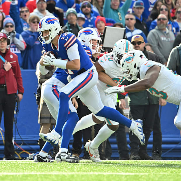 Josh Allen on the run