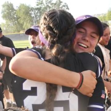 Amador Valley celebrates after emotional 13-11 win at Oak Ridge to claim the CIF Northern California Division 1 championship.