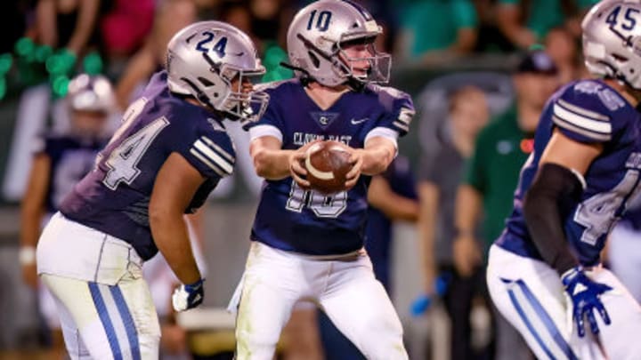 Tyus Miller (10), a senior at Clovis East, is one of the Central Section's top 10 quarterbacks to watch heading into the 2024 season