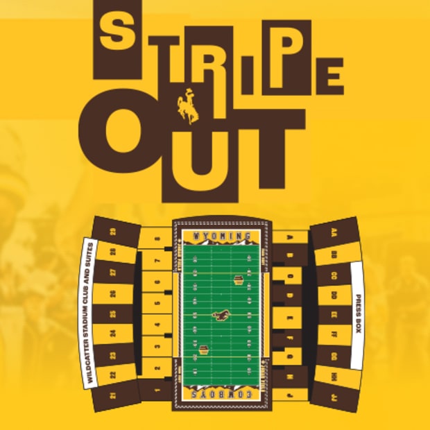 Wyoming stripe map for BYU game