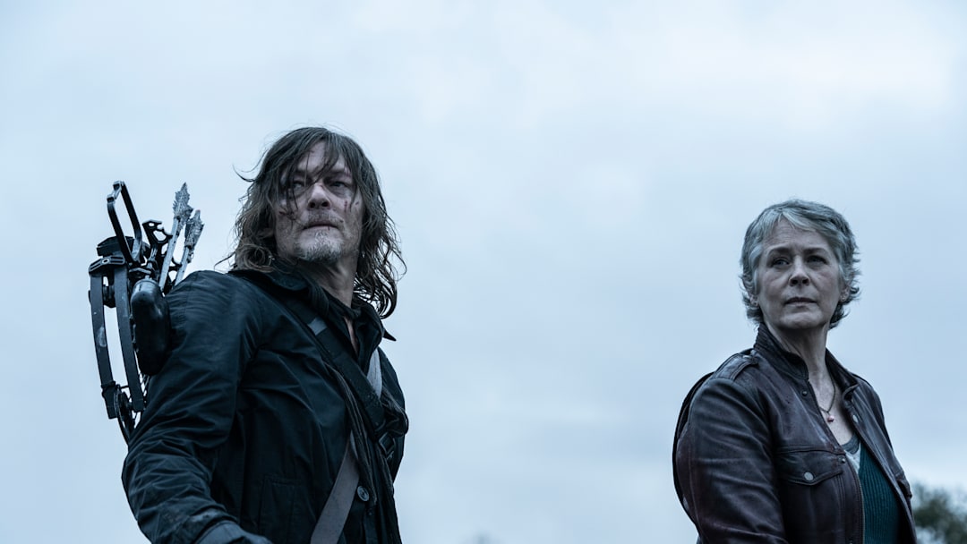 Norman Reedus as Daryl Dixon, Melissa McBride as Carol Peletier - The Walking Dead: Daryl Dixon _ Season 2, Episode 6 - Photo Credit: Stéphanie Branchu/AMC