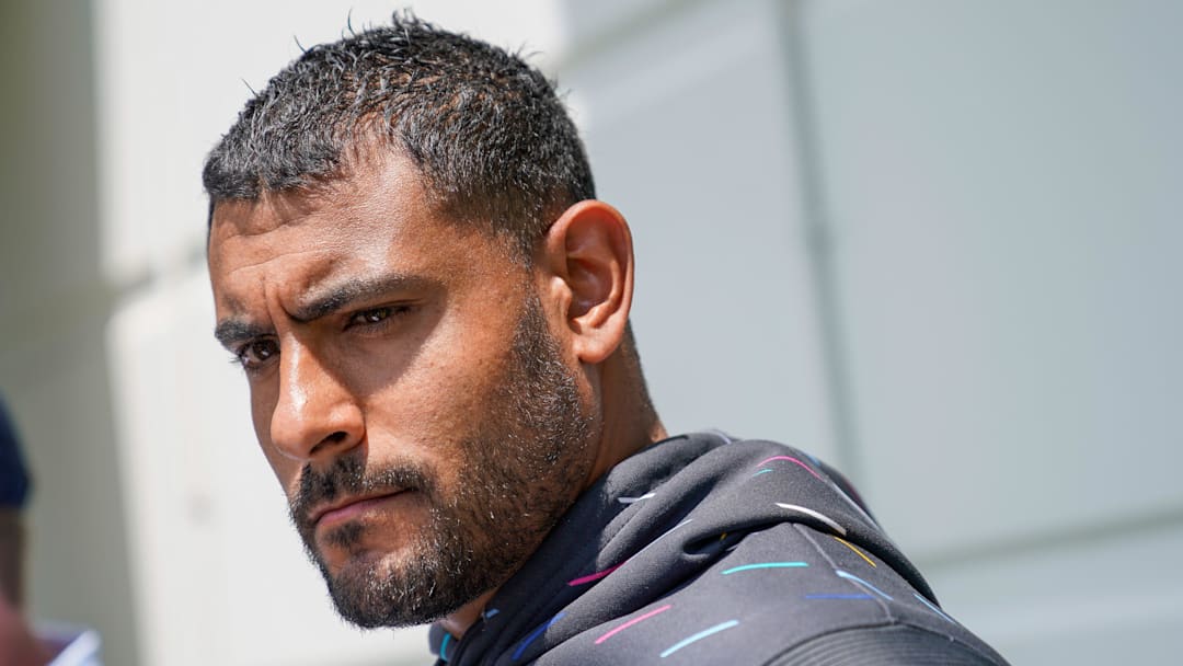 Tennessee Titans outside linebackers coach Ryan Crow speaks before an OTA practice at Ascension Saint Thomas Sports Park in Nashville, Tenn., Wednesday, May 31, 2023.