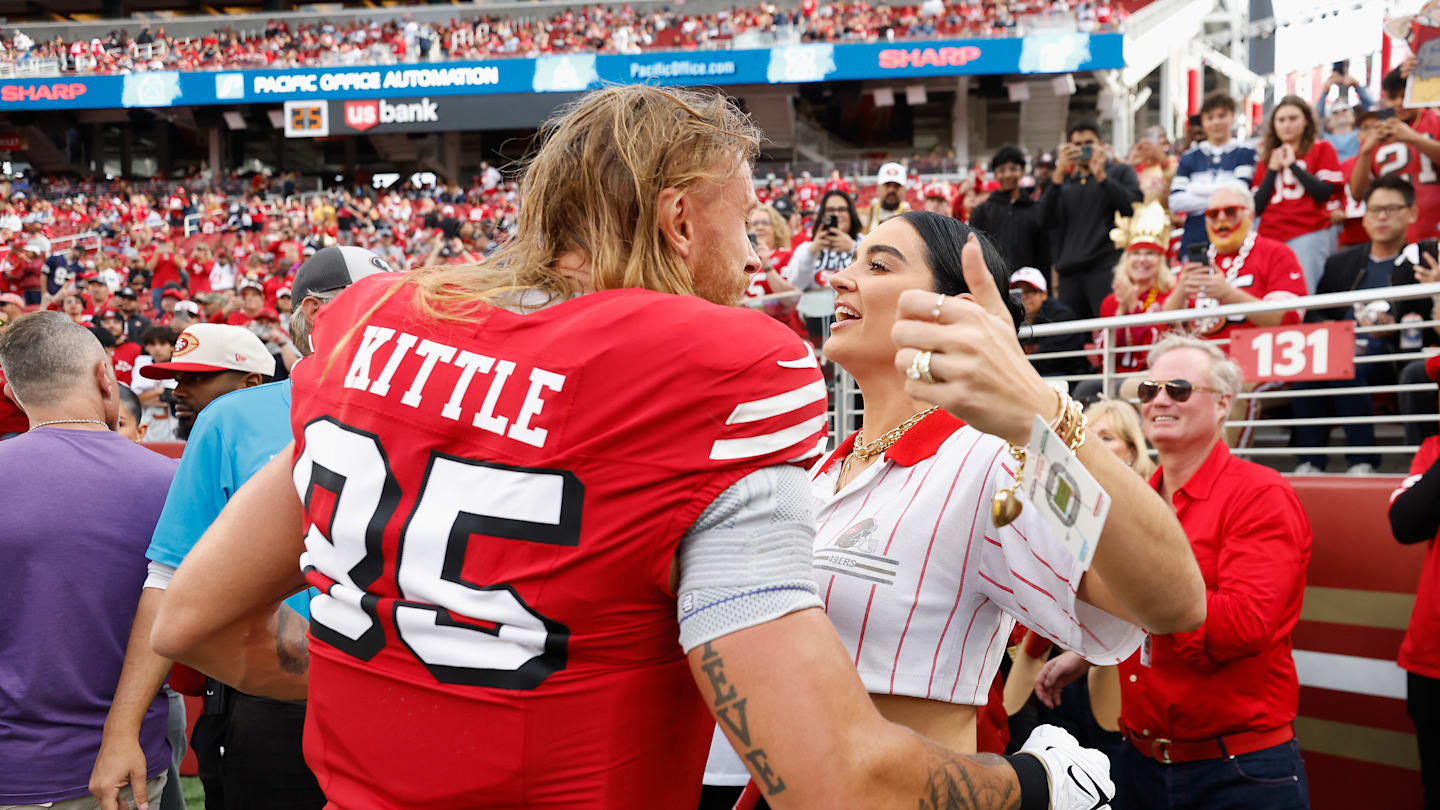 喬治和克萊爾·基特爾 (George Kittle) 和克萊爾·基特爾 (Claire Kittle) 全力穿上萬聖節服裝