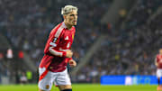 Alejandro Garnacho of Manchester United in action during the...