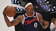 Sep 29, 2025; Inglewood, CA, USA; Los Angeles Clippers guard Bradley Beal (0) photographed during media day at Intuit Dome. Mandatory Credit: Jayne Kamin-Oncea-Imagn Images