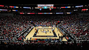 Louisville fans filled the KFC Yum! Center as they played Pittsburgh in the Final Four in Louisville, Ky. on Dec. 19, 2024.
